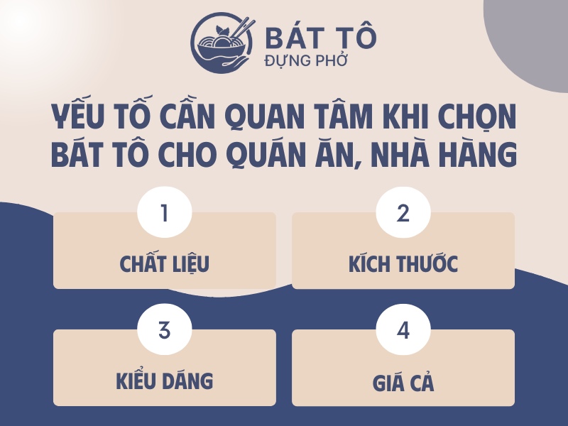Các yếu tố cần quan tâm khi chọn bát tô cho nhà hàng quán ăn