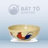 Tô Bầu Men Trắng Xưa Vẽ Gà TP-MTX01