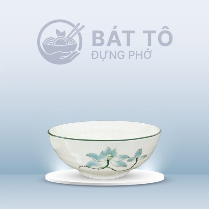 Tô Sâu Men Kem Vẽ Sen Xanh TP-MKH01