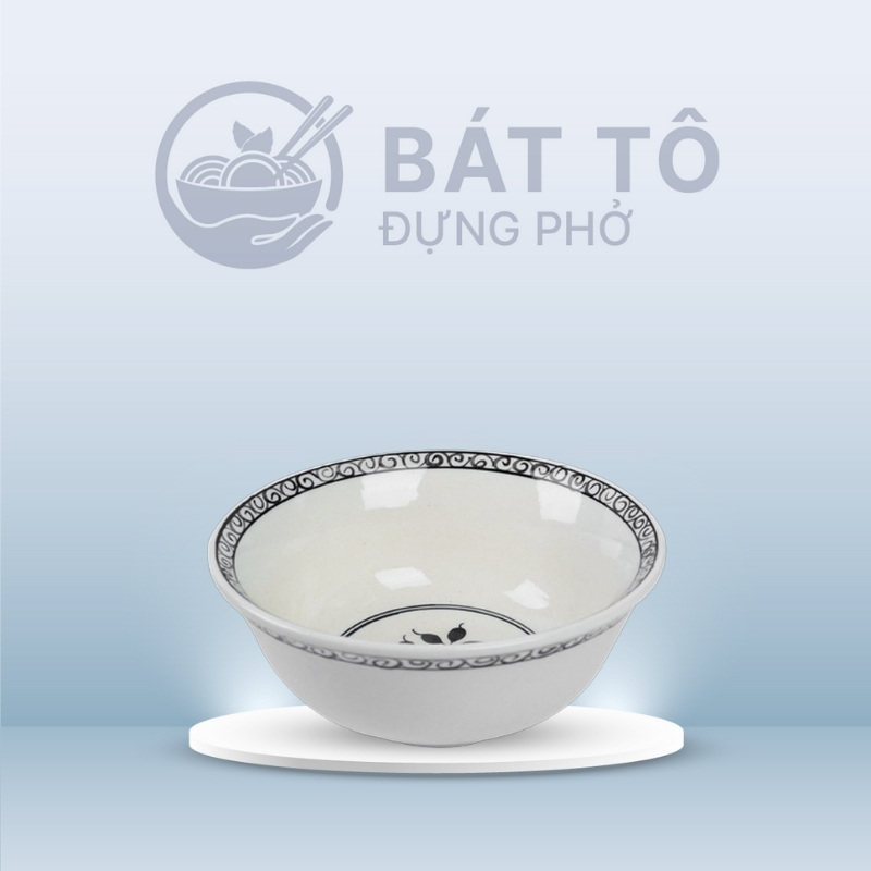 Tô Sâu Men Trắng Vẽ Hoa Dây TP-MTH03