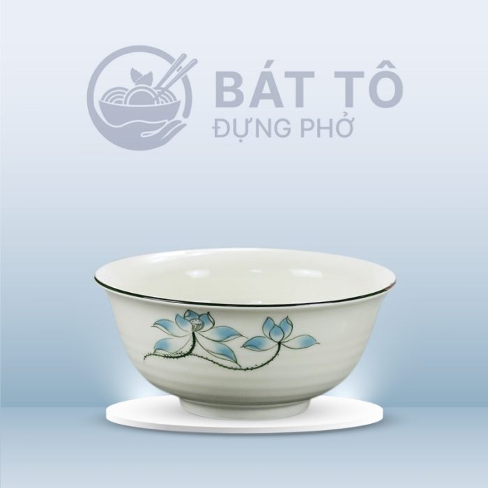 Tô Sâu Men Kem Vẽ Sen Xanh TP-MKH18